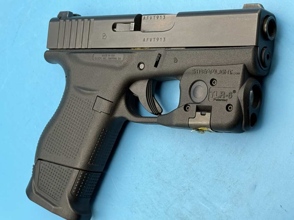 Glock 43 9mm Slimline Subcompact G43 Police Trade In GNS Streamlight TLR-6 -img-8
