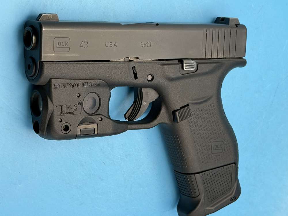 Glock 43 9mm Slimline Subcompact G43 Police Trade In GNS Streamlight TLR-6 -img-7