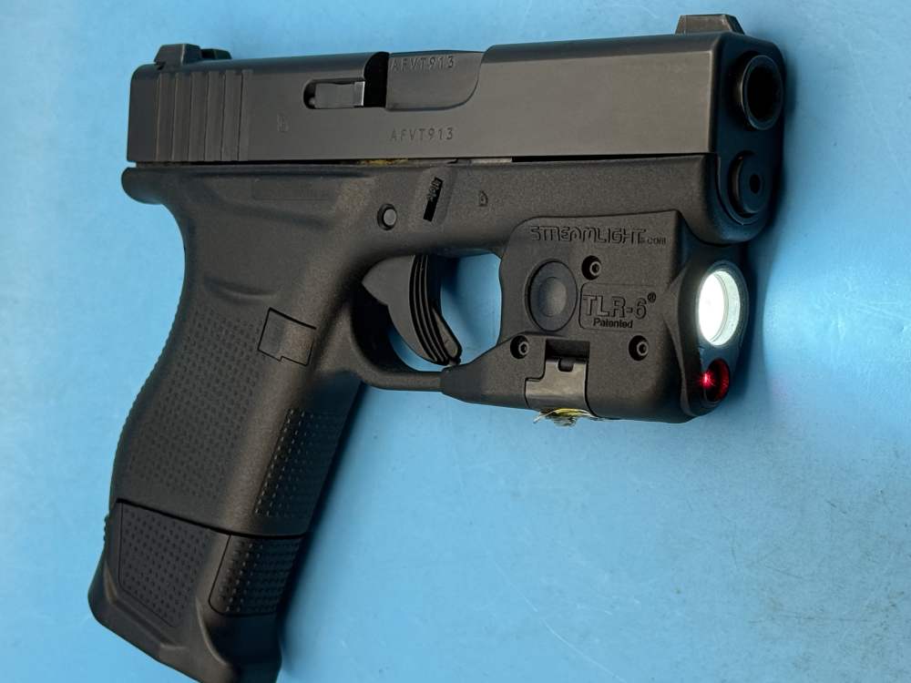 Glock 43 9mm Slimline Subcompact G43 Police Trade In GNS Streamlight TLR-6 -img-4