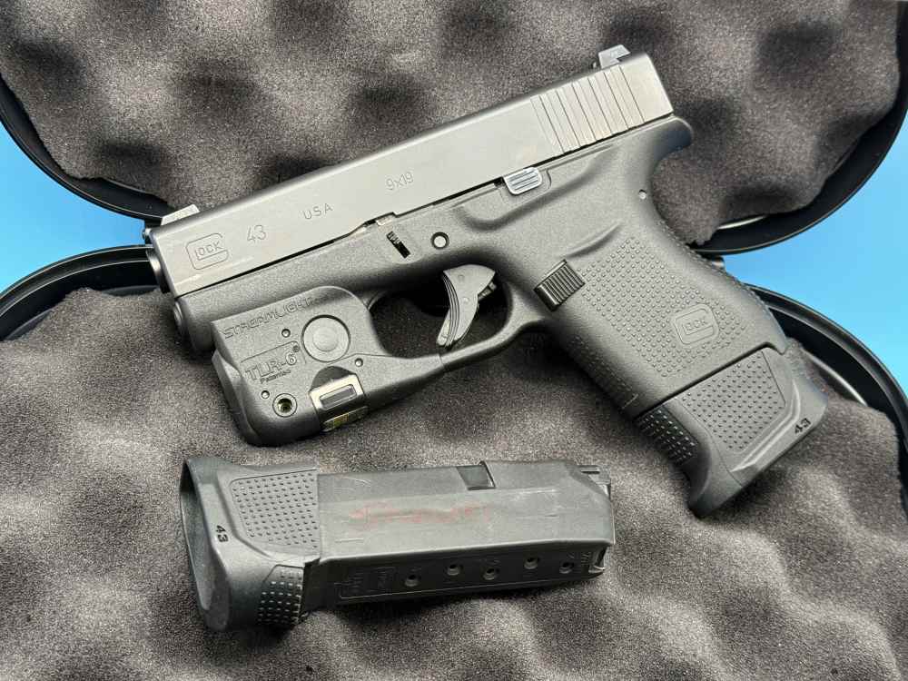 Glock 43 9mm Slimline Subcompact G43 Police Trade In GNS Streamlight TLR-6 -img-0