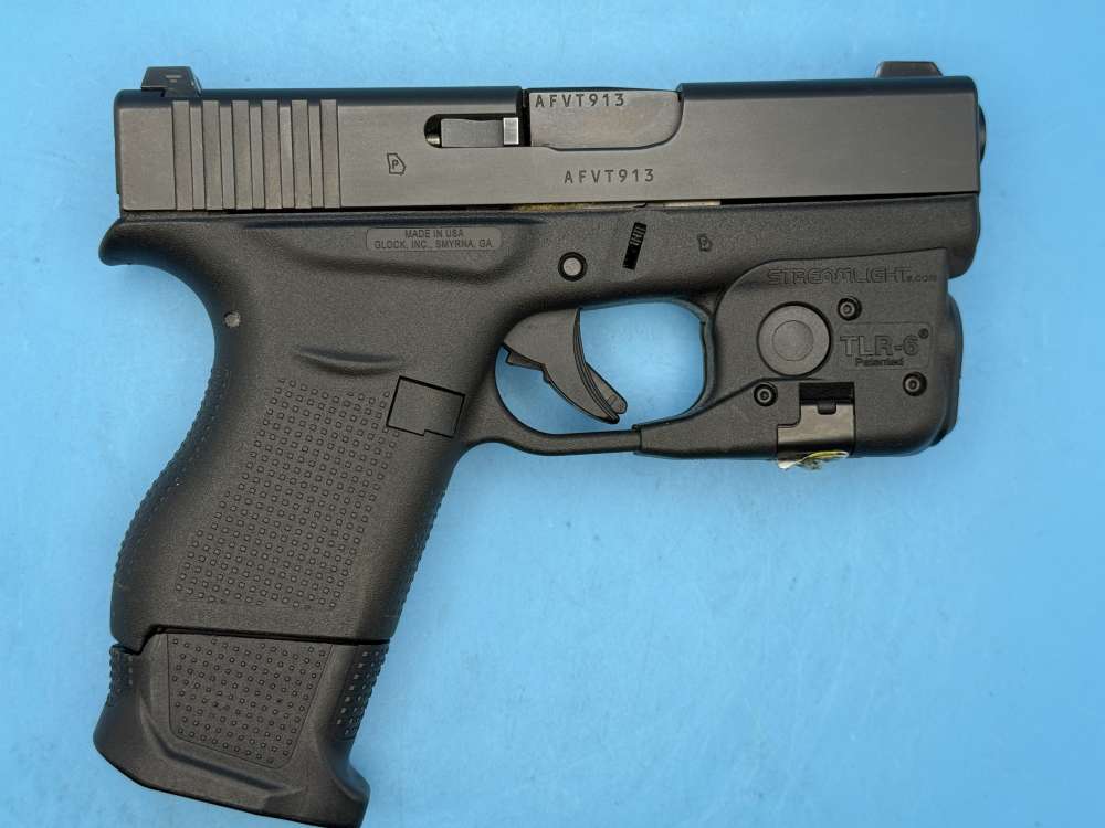 Glock 43 9mm Slimline Subcompact G43 Police Trade In GNS Streamlight TLR-6 -img-6