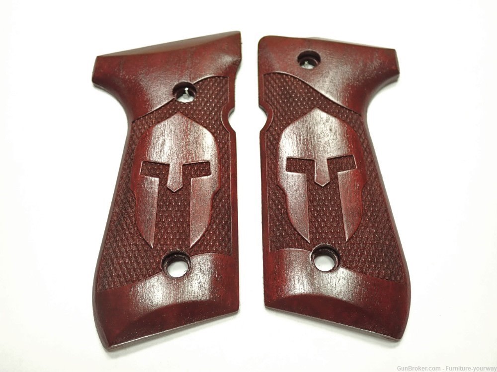 -Rosewood Spartan Beretta 92fs Grips-img-0