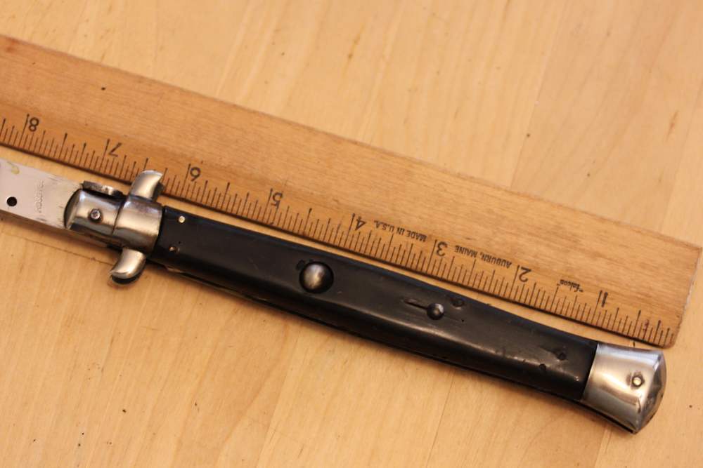 Long Italy rostfrei horn automatic knife-img-3