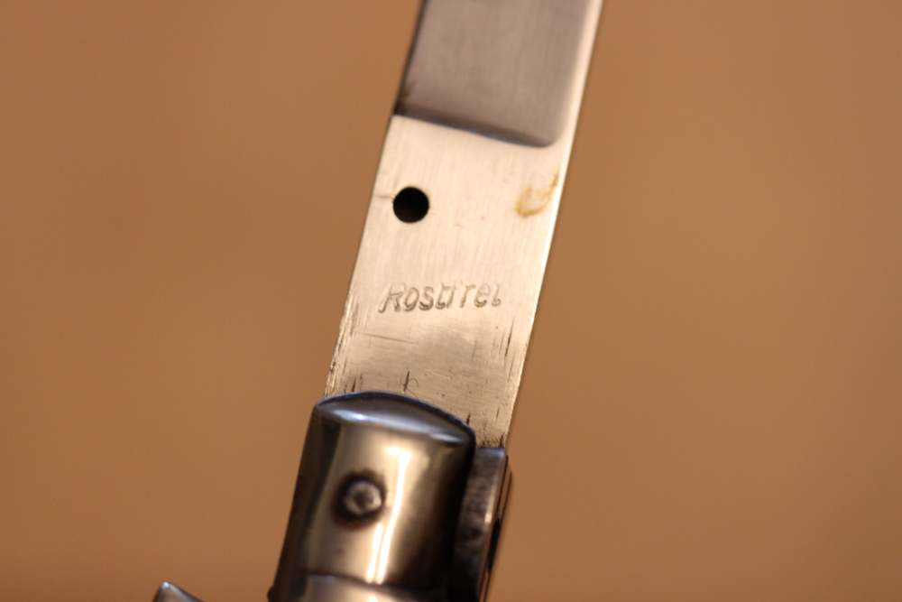 Long Italy rostfrei horn automatic knife-img-2