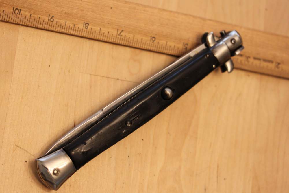 Long Italy rostfrei horn automatic knife-img-6