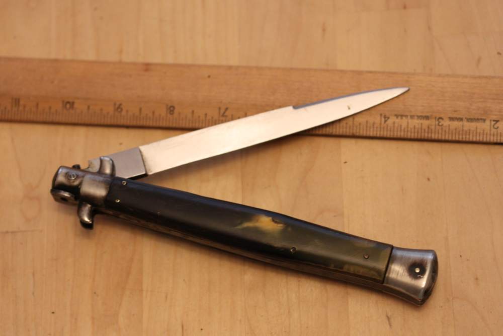 Huge Italy rostfrei horn automatic knife-img-6