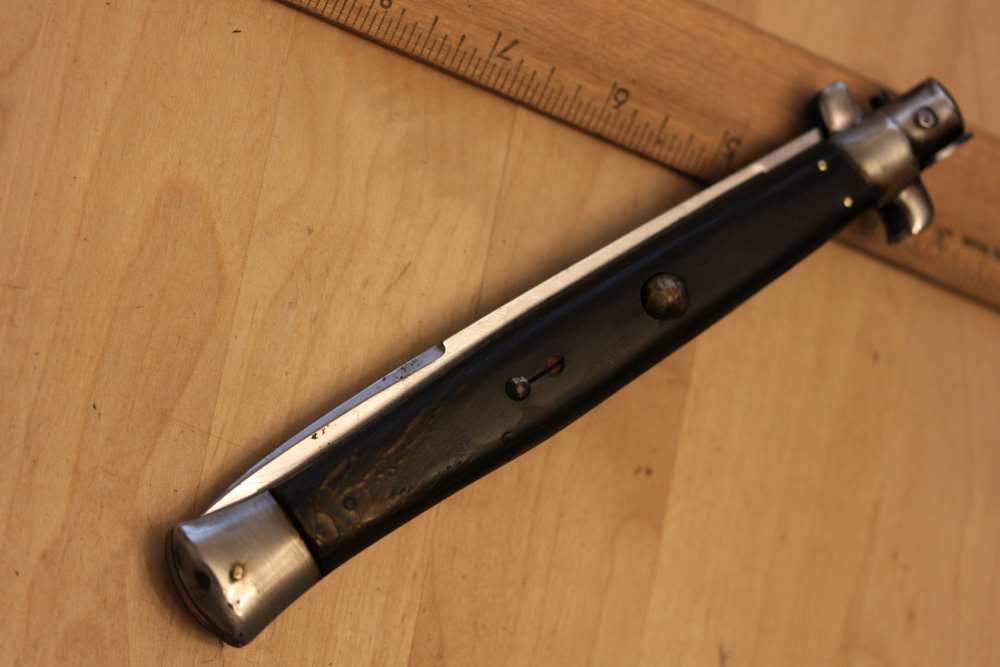Huge Italy rostfrei horn automatic knife-img-7