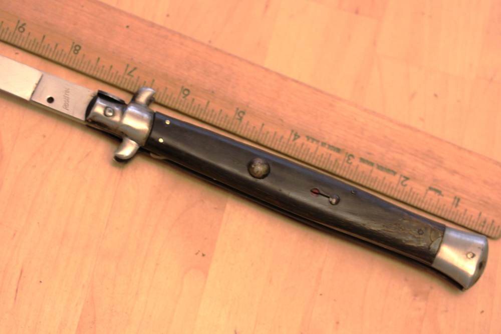 Huge Italy rostfrei horn automatic knife-img-1