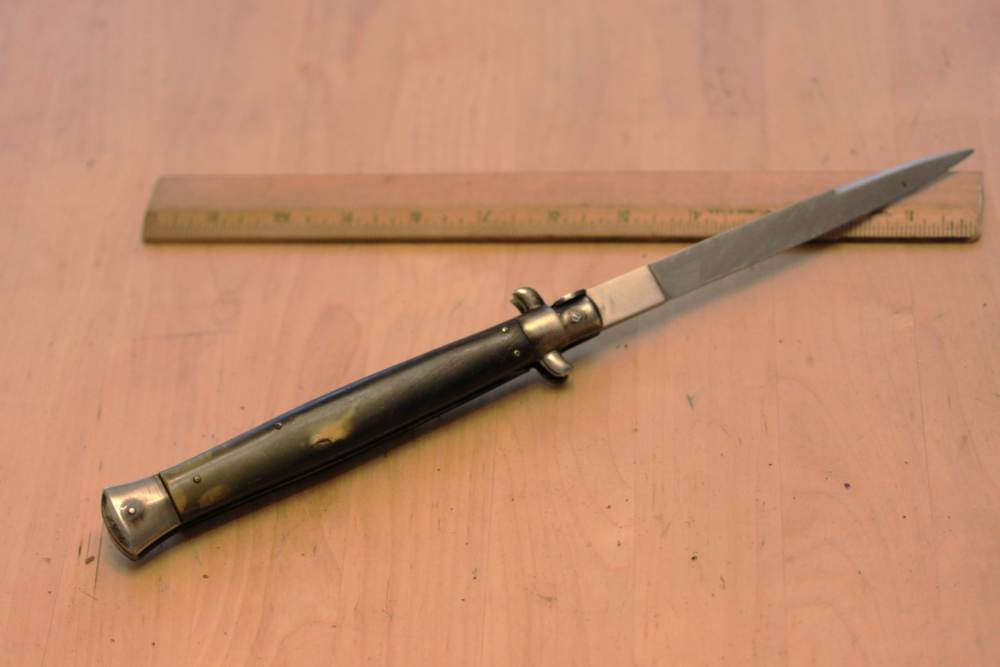 Huge Italy rostfrei horn automatic knife-img-2