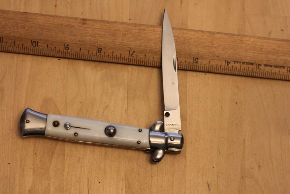 Rostfrei automatic knife – white-img-2