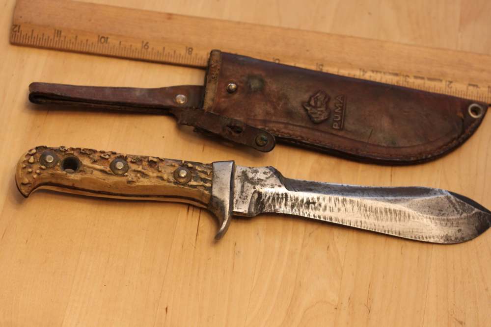 Puma white hunter stag knife-img-0