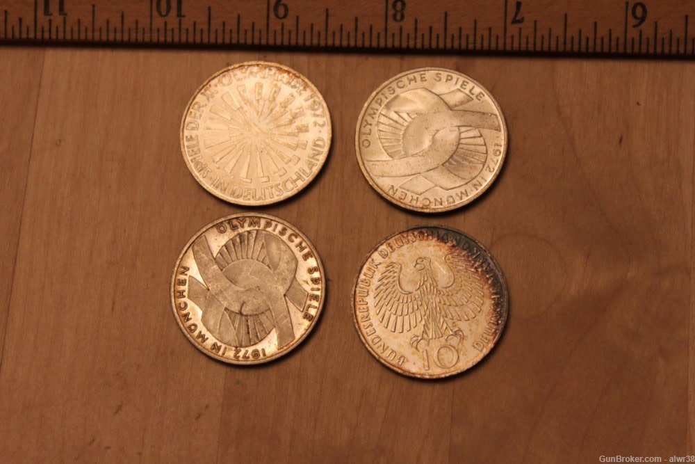 Lot of 4 silver Olympic coins 1.24 oz silver-img-1