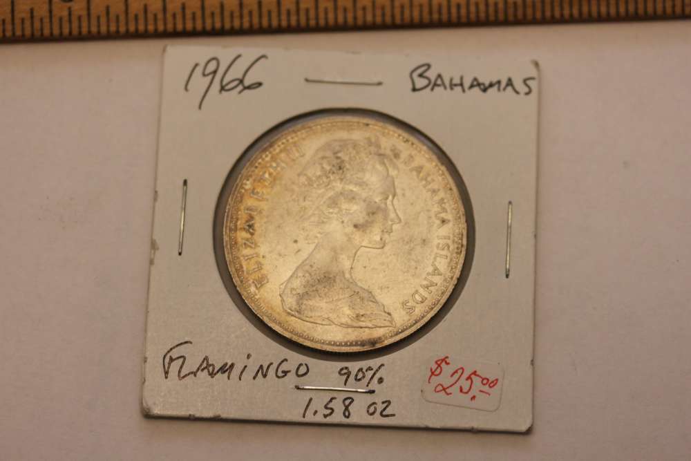 1966 bahamas silver coin 0.88 oz silver-img-0