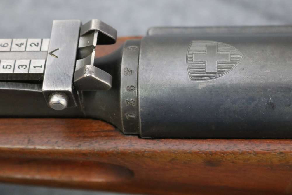WWII Era Swiss Schmidt Rubin K31 7.5 with sling and dies-img-22