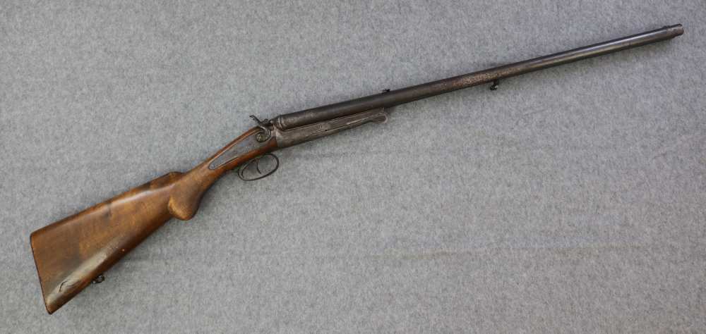Rare Antique Norwegian combination cape gun 16 ga .400-img-0