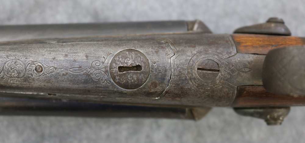 Rare Antique Norwegian combination cape gun 16 ga .400-img-41