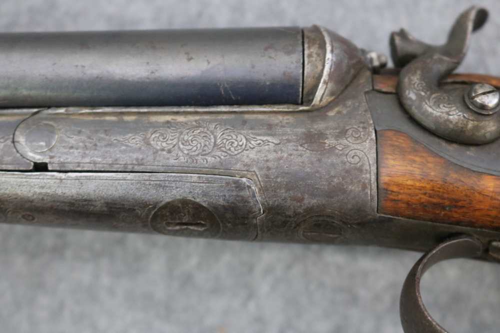 Rare Antique Norwegian combination cape gun 16 ga .400-img-39