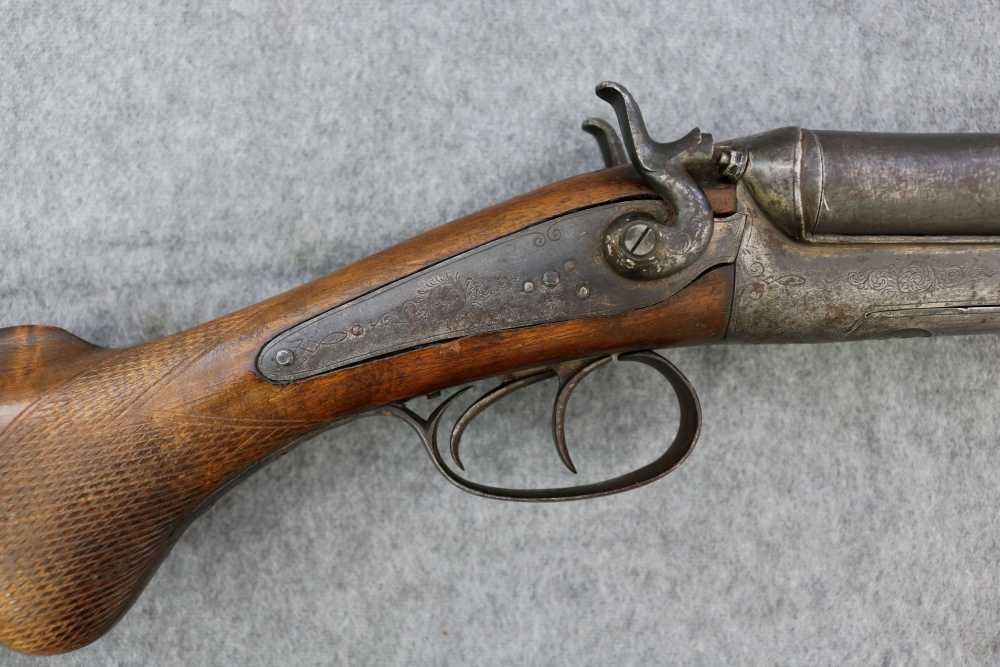 Rare Antique Norwegian combination cape gun 16 ga .400-img-2