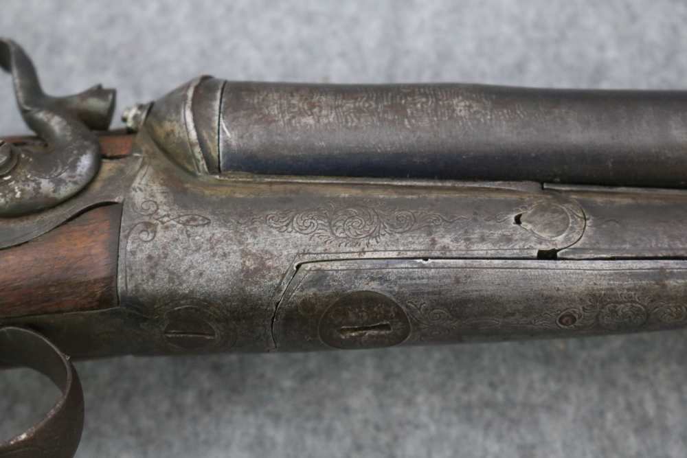 Rare Antique Norwegian combination cape gun 16 ga .400-img-12