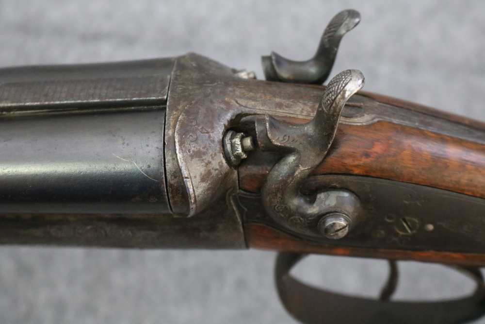 Rare Antique Norwegian combination cape gun 16 ga .400-img-23