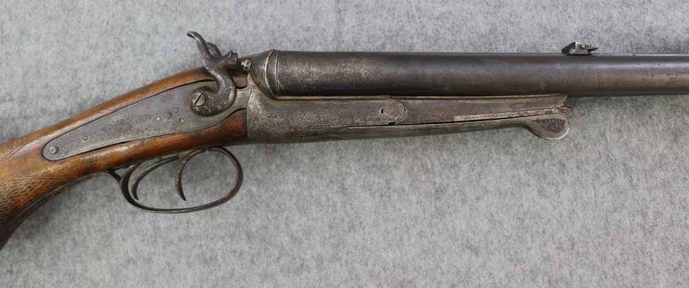 Rare Antique Norwegian combination cape gun 16 ga .400-img-6