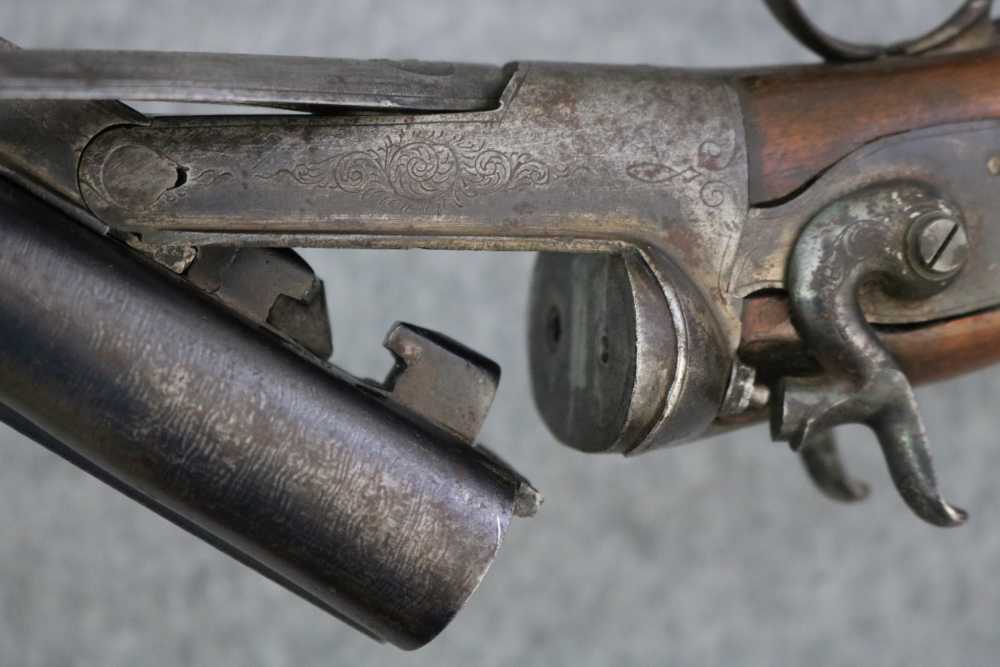 Rare Antique Norwegian combination cape gun 16 ga .400-img-30