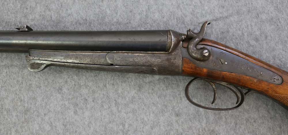 Rare Antique Norwegian combination cape gun 16 ga .400-img-19