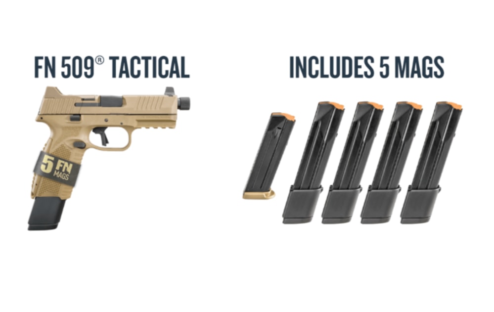 FN 509T 9MM 4.5" PISTOL (17/24RD 5 Mags) FDE - 66-101651-img-1