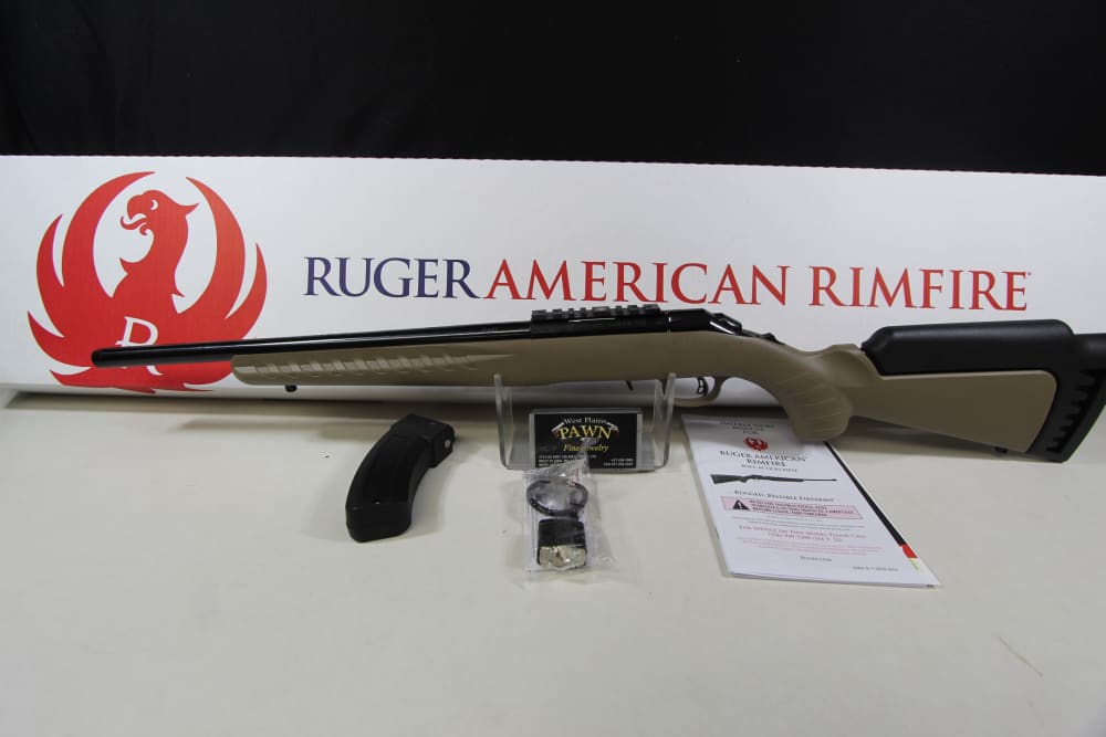 NIB RUGER AMERICAN RIMFIRE 17 HMR BOLT ACTION RIFLE 16" 15+1 FDE 08371-img-1