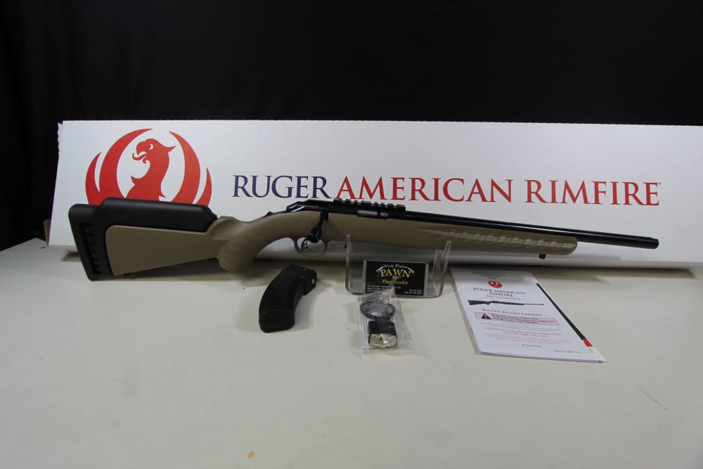NIB RUGER AMERICAN RIMFIRE 17 HMR BOLT ACTION RIFLE 16" 15+1 FDE 08371-img-0