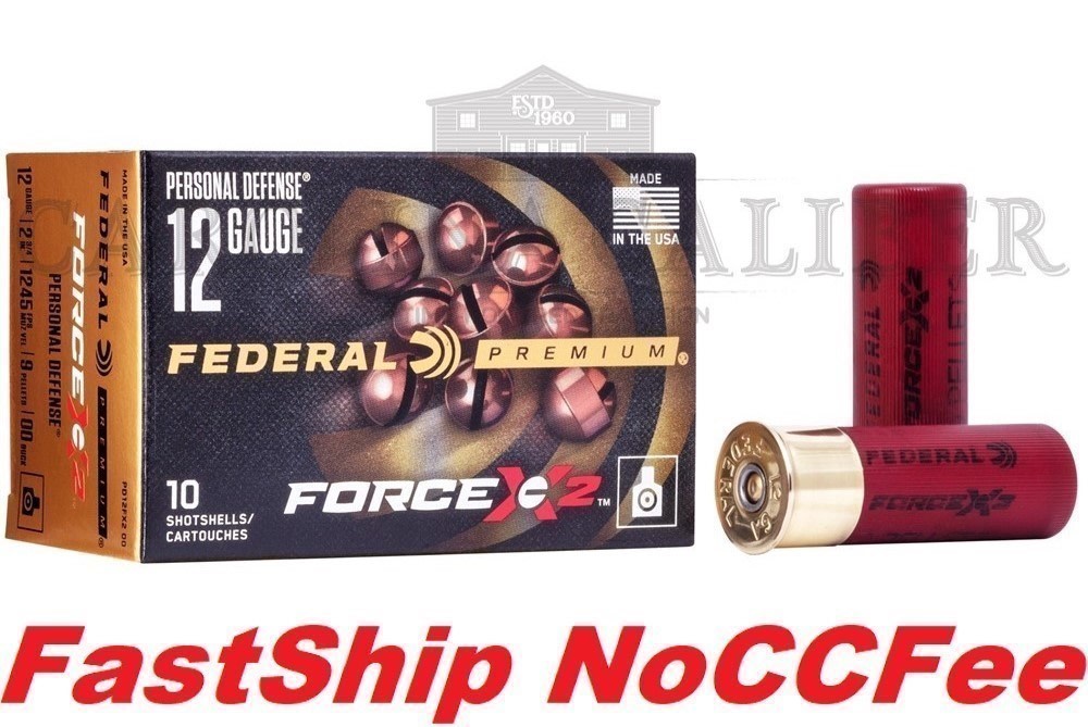 FEDERAL PREMIUM FORCE X2 12GA 2.75" 00 BUCKSHOT PD12FX200-img-0