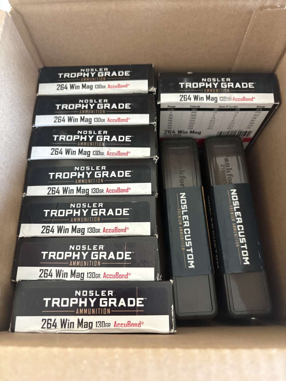 278 ROUNDS OF .264 WIN MAG (NOSLER TROPHY, NOSLER CUSTOM, & WIN. SUPER X-img-0