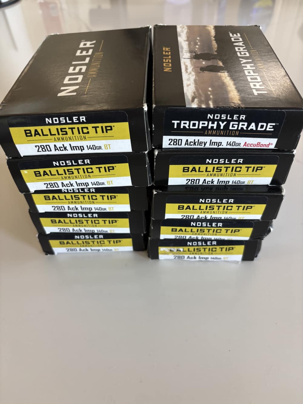 NOSLER 280 ACKLEY IMP 140 GRAIN Ballistic Tip (171) & Trophy AccuBond (20) -img-0
