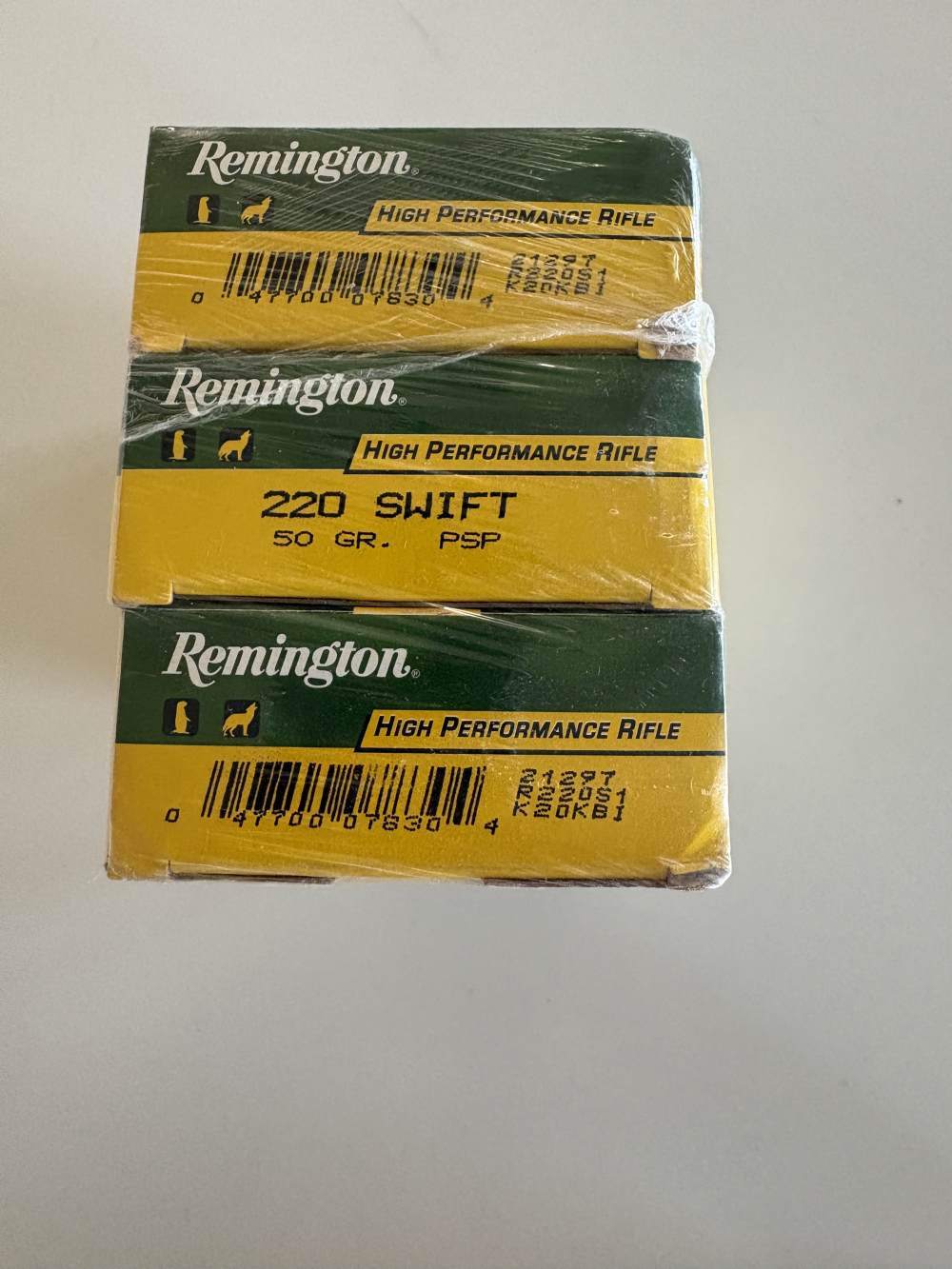 REMINGTON HIGH PERFORMANCE 50 GRAIN 220 SWIFT AMMO; 60 ROUNDS-img-1