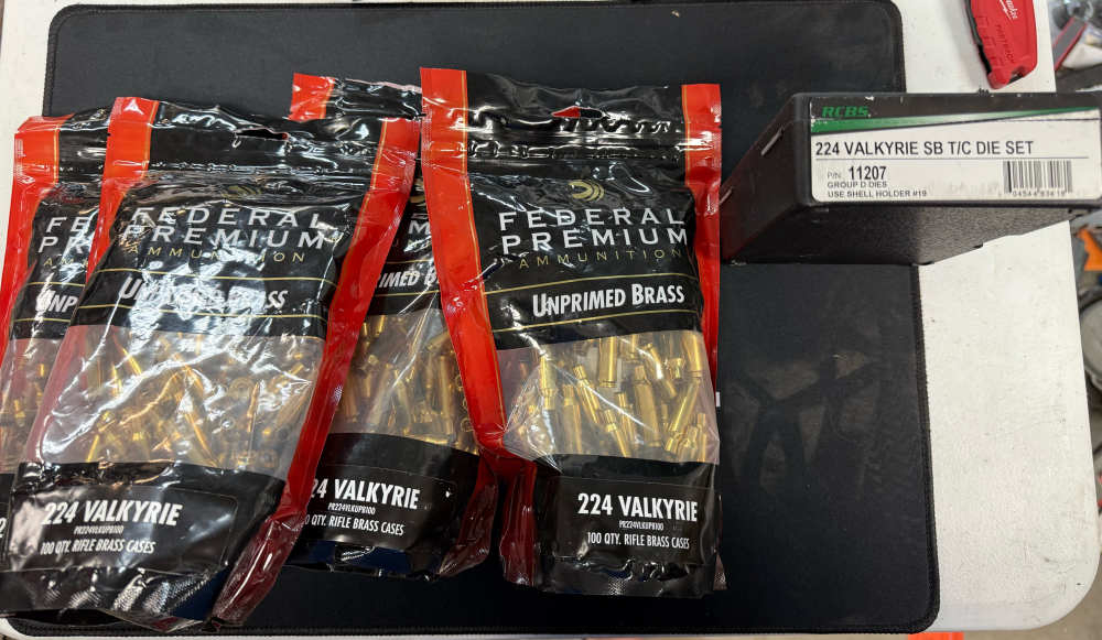 .224 Valkyrie Complete Reloading Setup - 400ct NEW Brass + NEW RCBS Die Set-img-0