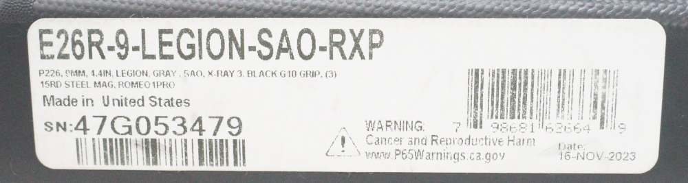 SIG SAUER P226 LEGION SAO ROMEO-1-PRO 9MM 4.4" BBL USED (12675)-img-23