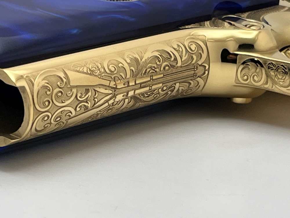 WOW FACTOR. NIB COLT SUPER 38 Pancho Villa, Emiliano  Zapata 24k gold -img-31