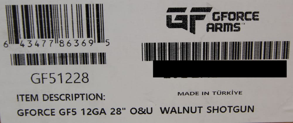 NIB GFORCE ARMS GF5 FILTHY PHEASANT 2.0 O/U SHOTGUN, 12GA 28" BRL GF51228-img-4