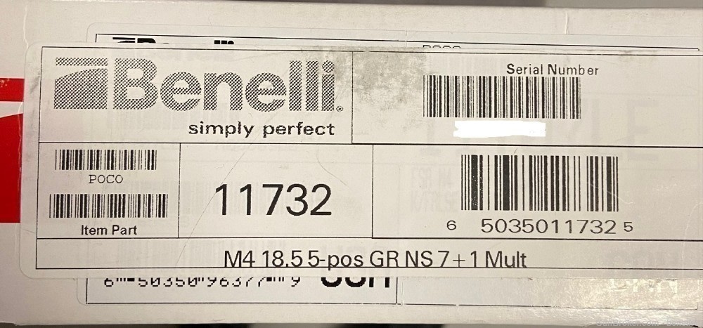 NIB Benelli M4 Tactical 5 Position Stk 7 Rd GRNS MLOK 11732-img-2