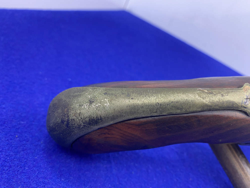 Antique Flintlock Horse/Belt Pistol Black Powder *BRASS FURNITURE ENGRAVED*-img-15
