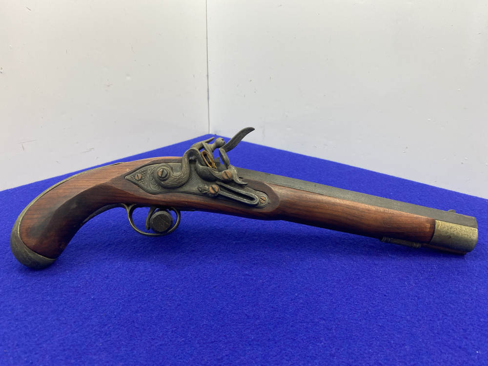 Antique Flintlock Horse/Belt Black Powder *BRASS ENGRAVED PISTOL*-img-9