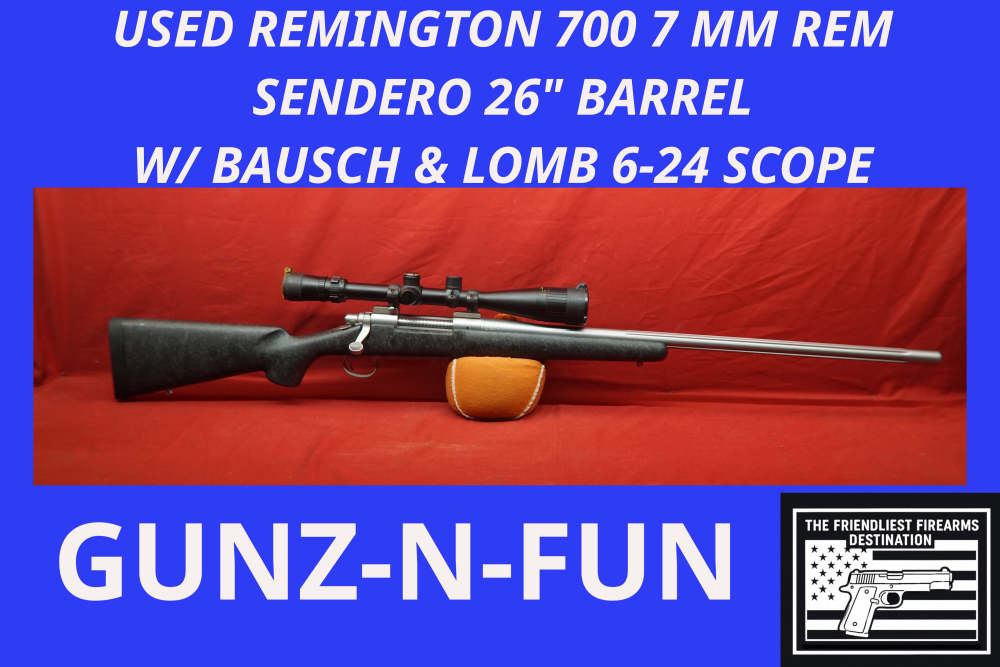 USED Remington 700 Sendero 7MM REM MAG 26" barrel W/ Bausch & Lomb scope-img-0