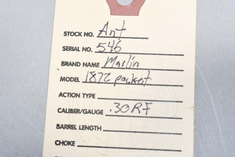 Antique Marlin XXX Standard 1872 Pocket Revolver 30 RF Short Flute 1870's-img-1