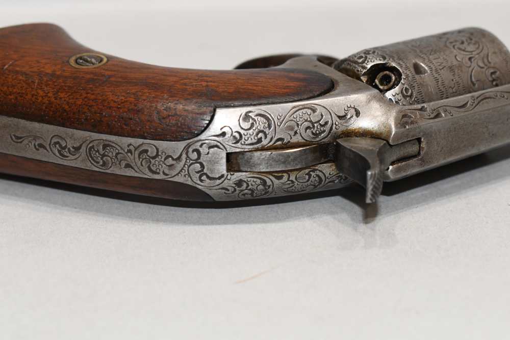 Scarce Antique Charles Warner Pocket Revolver 28 Cal 3" Late 1850's-img-12