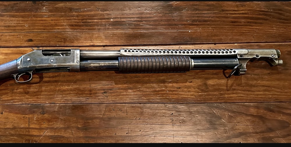 4-ROW! Winchester 1897 97 Mod 12 Trench Gun Heat Shield Bayonet Lug WWI USG-img-8