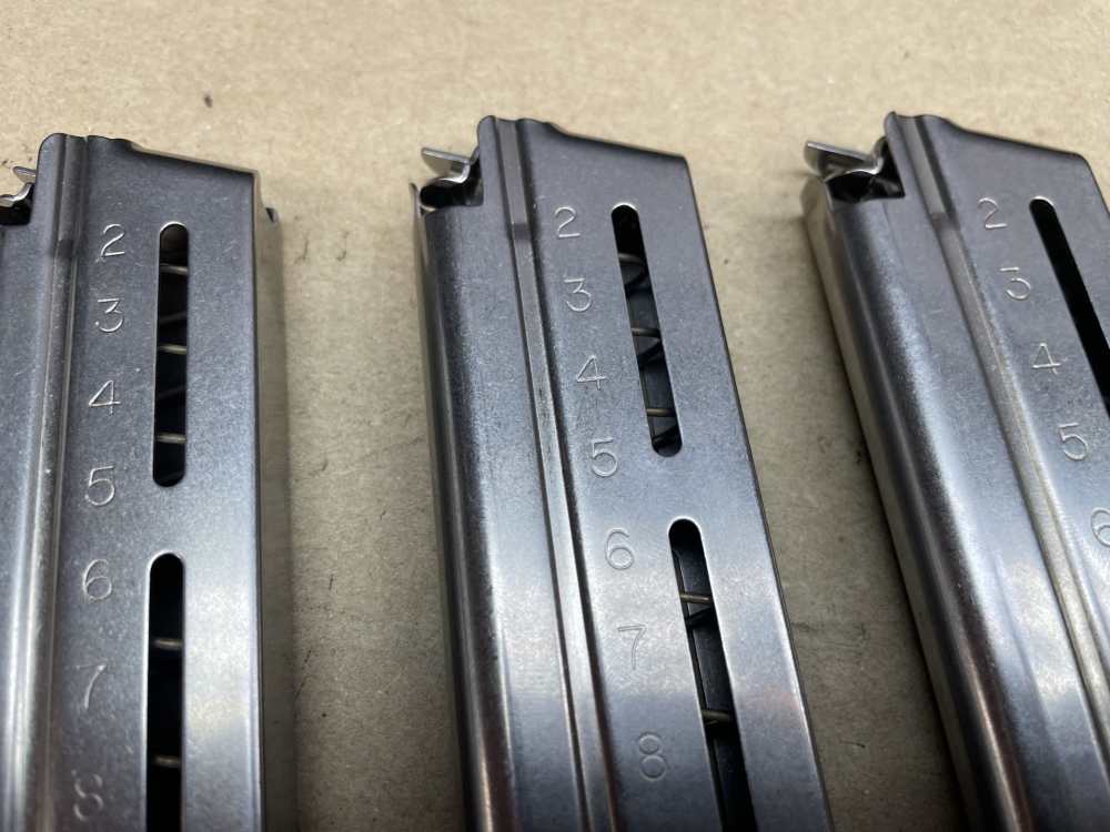 Lot of 3 Wilson Combat 9mm 1911 Government Model Magazines.  10 round-img-4