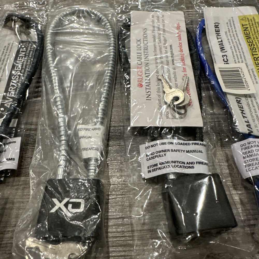Lot of 7 Brand New Safety Firearm Handgun Cable Locks, Mossberg FN -img-3