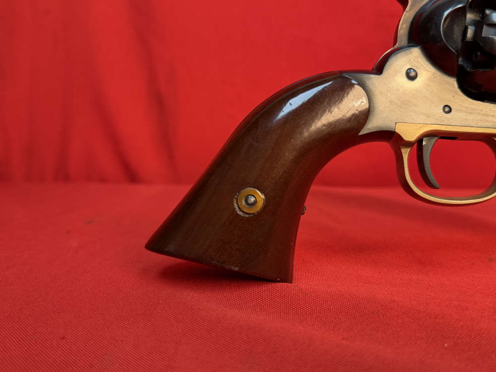 Uberti 1858 .44 Cal Black Powder Revolver Brass Blued 8" -img-4