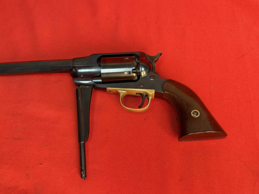 Uberti 1858 .44 Cal Black Powder Revolver Brass Blued 8" -img-7