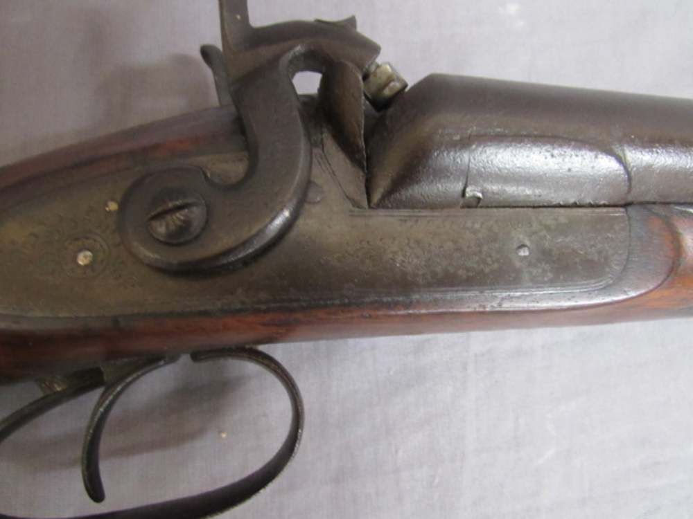 W & C SCOTT & SON DOUBLE BARREL SHOTGUN 10 GAUGE Percussion Cap Ignition-img-20